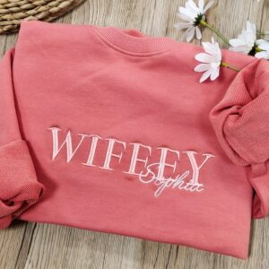 Custom embroidered wife sweatshirt hoodie,10 year anniversary gifts for wife